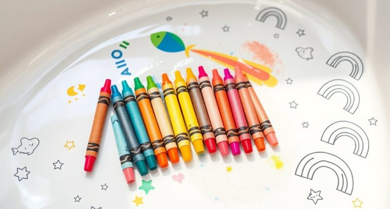 creative toddler bath crayons