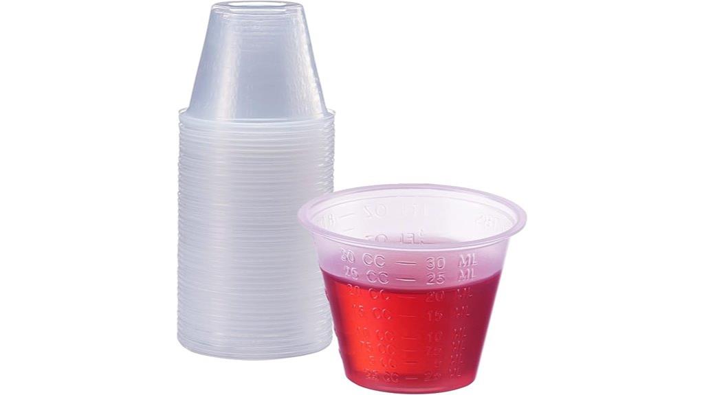disposable medicine measuring cups