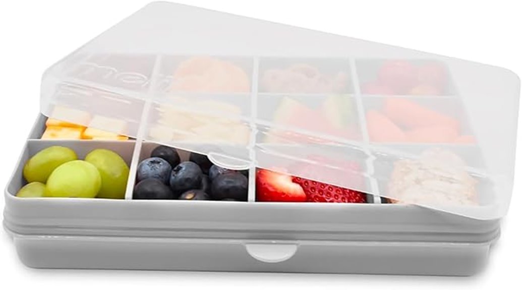 divided snack container box