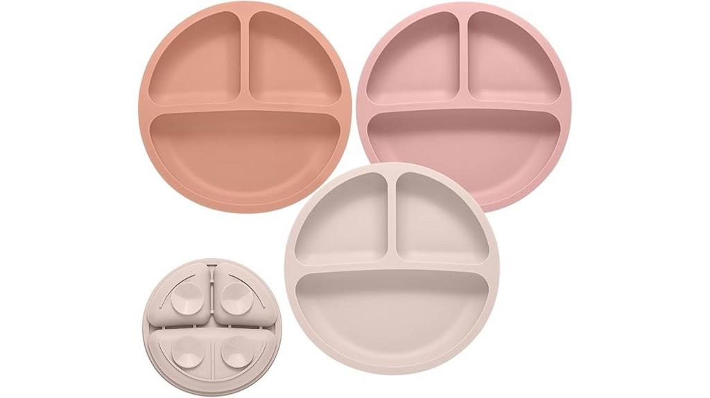 divided suction toddler plates