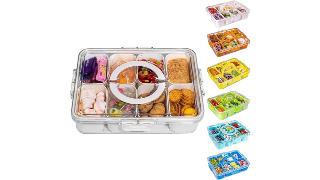 divided tray with lid