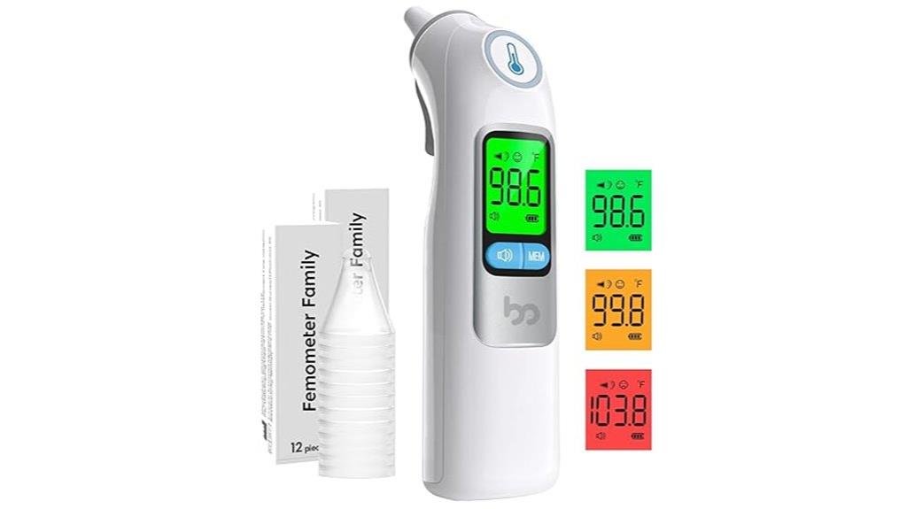ear thermometer with fever alert