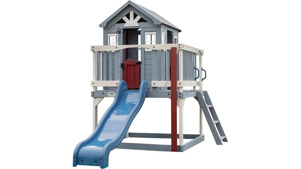 elevated cedar kids playhouse