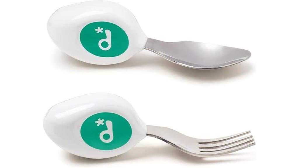 ergonomic toddler utensil set