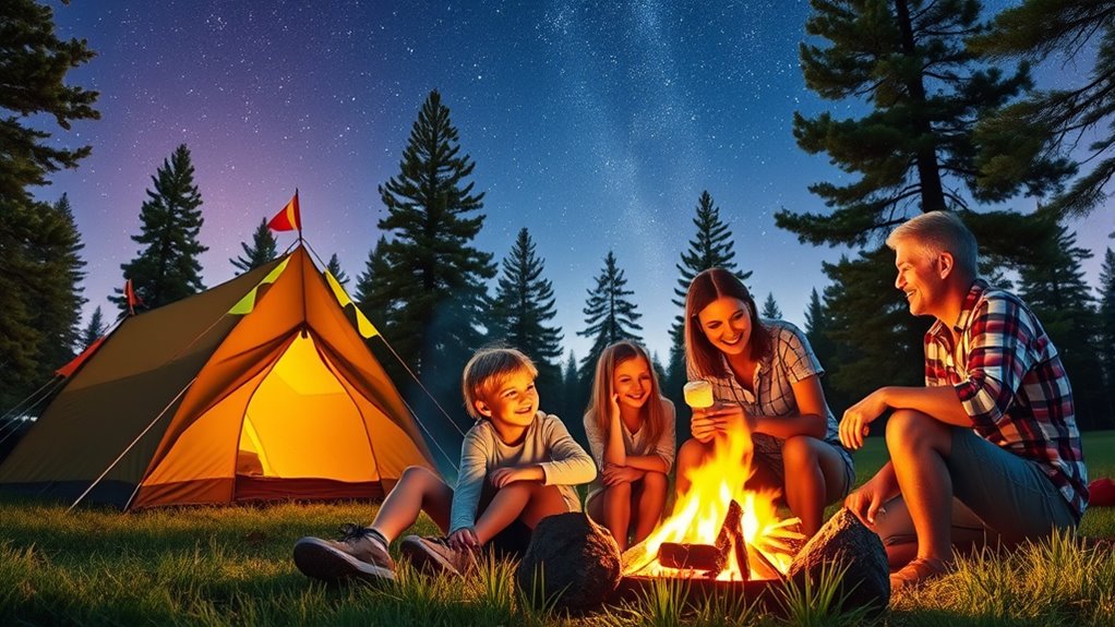family bonding through camping