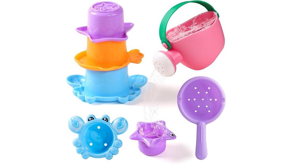 five fun bath toys