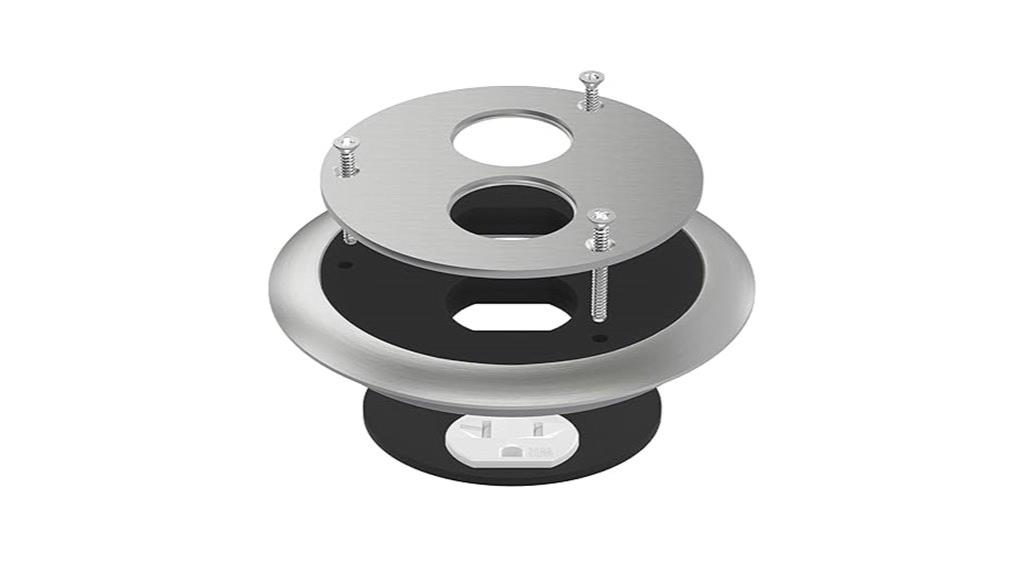 flush round cover receptacle