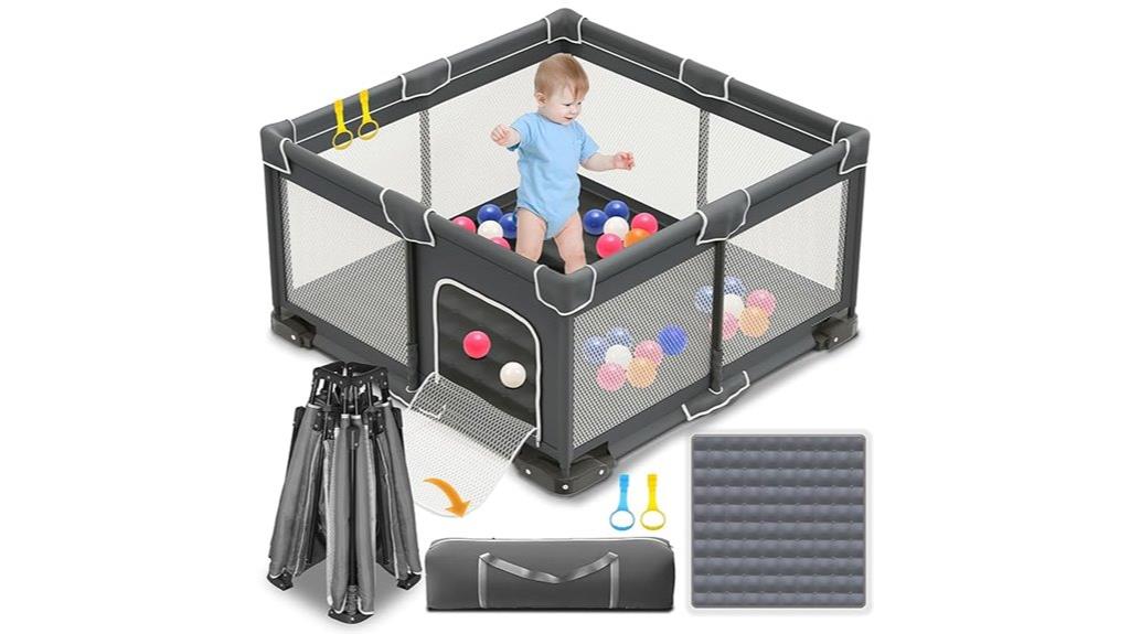 foldable baby playpen dimensions