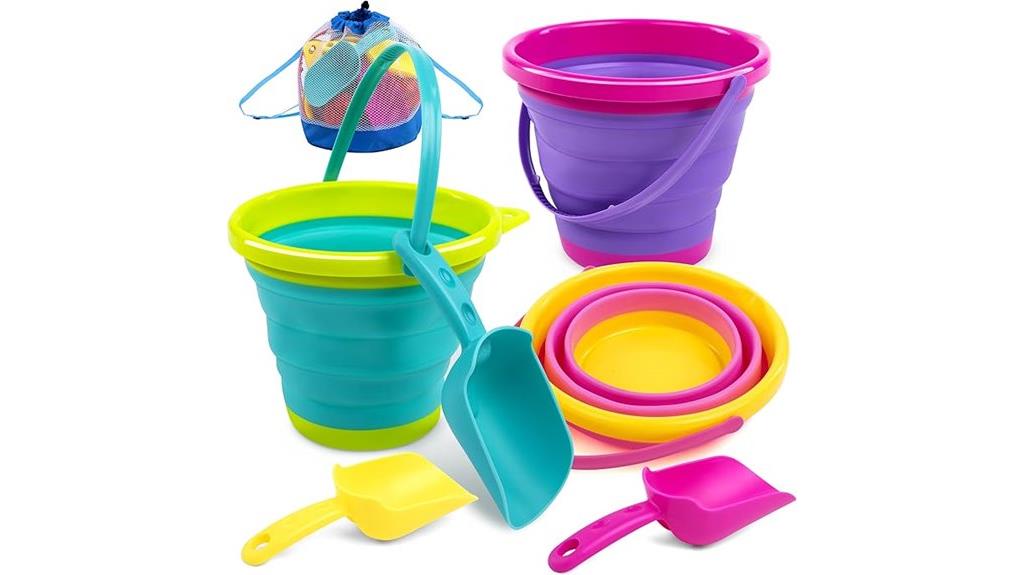 foldable beach bucket set