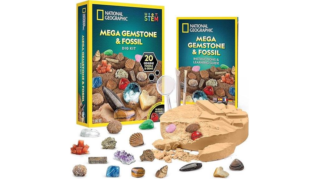 fossil and gemstone excavation kit