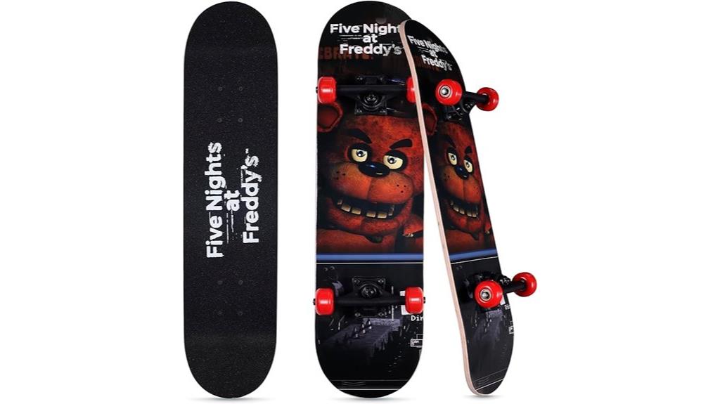 freddy s themed skateboard design