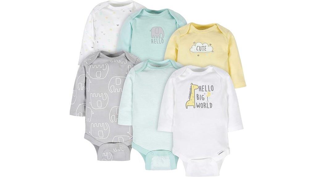 gerber baby long sleeve bodysuits