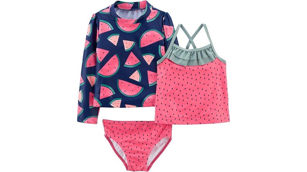 girls rashguard swim sets