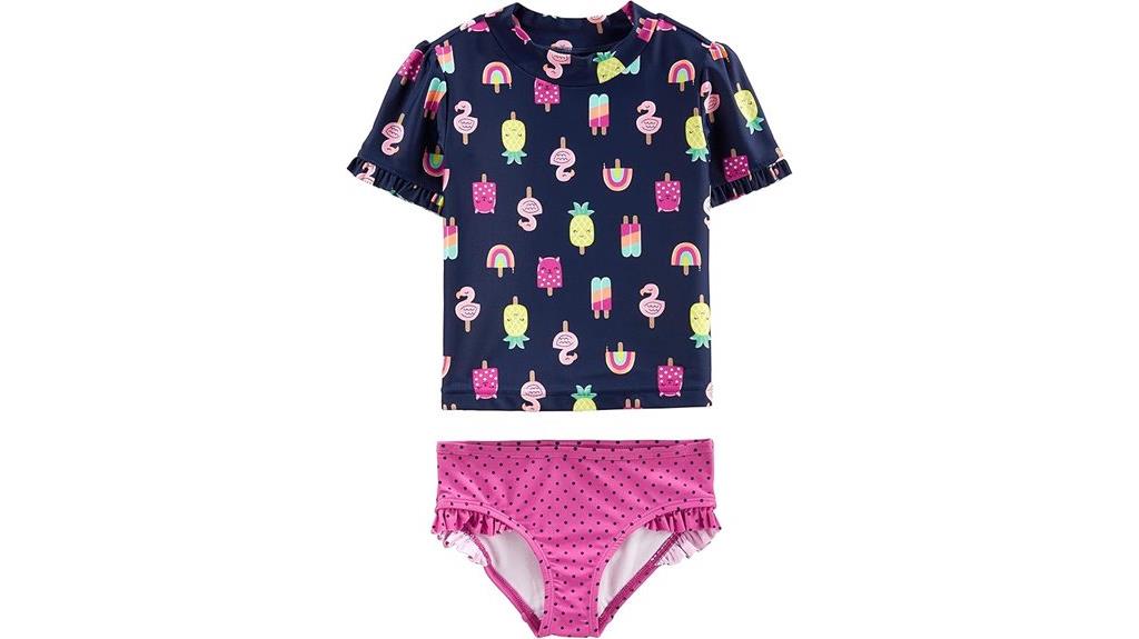 girls rashguard swim sets