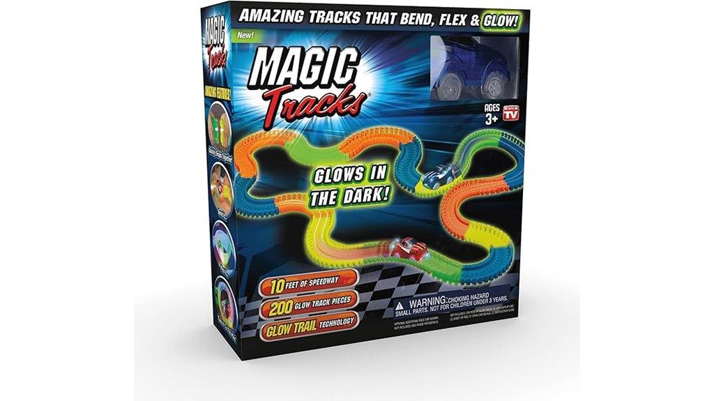 glow in the dark racetrack set