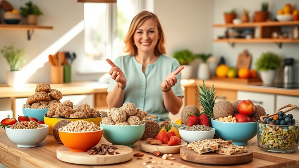 healthy grain and seed snacks