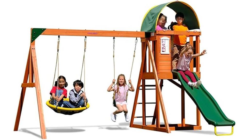 heavy duty wooden swing