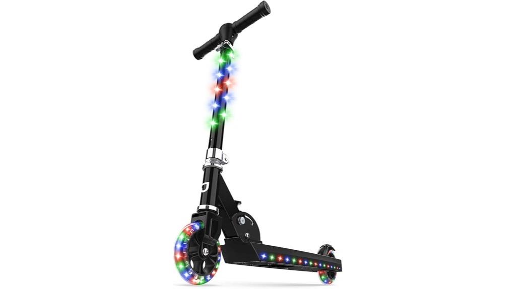 illuminated children s kick scooter