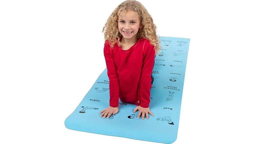 illustrated kids yoga mat