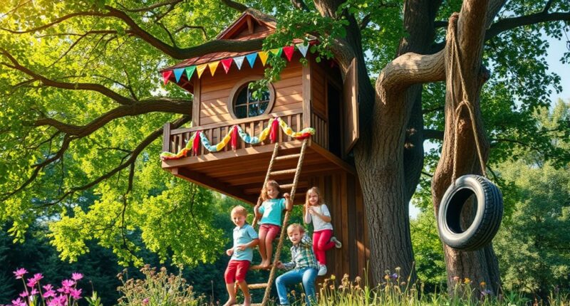 imaginative outdoor tree houses