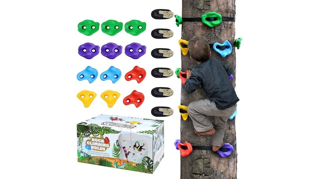 kids climbing holds set