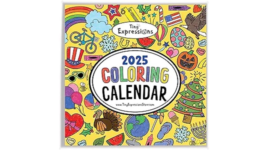 kids coloring calendar 2025