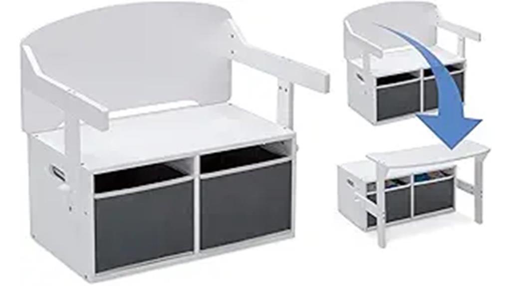 kids convertible activity bench