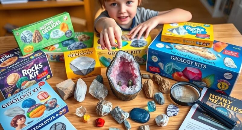 kids geology learning kits