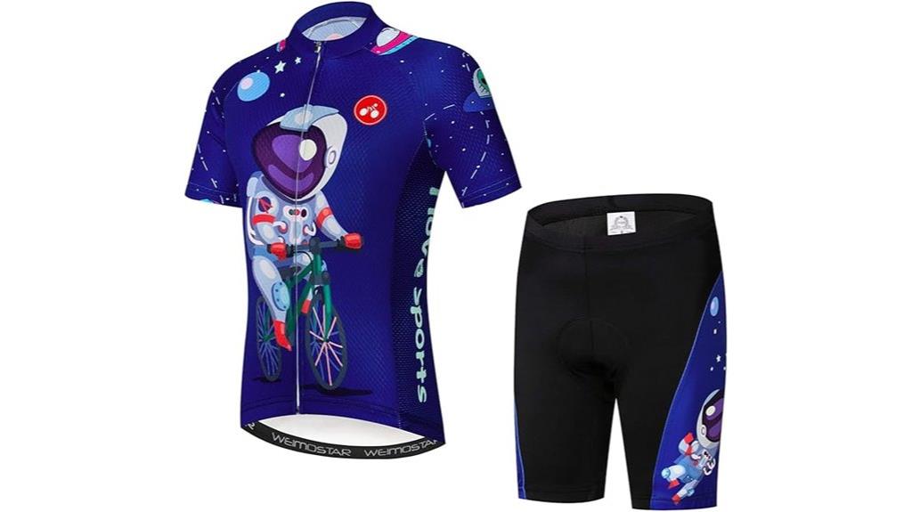 kids padded cycling outfit