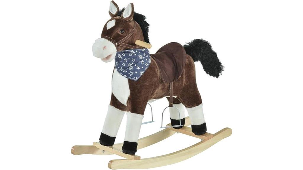 kids plush rocking horse