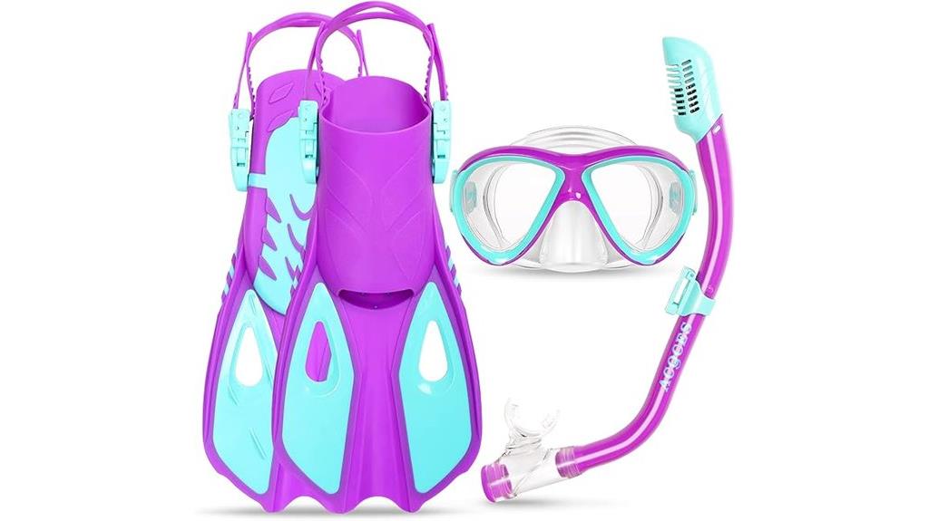 kids snorkel mask fins