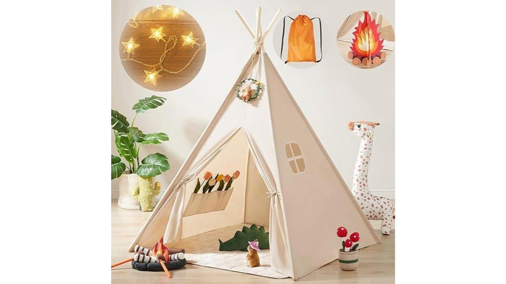 kids teepee tent set