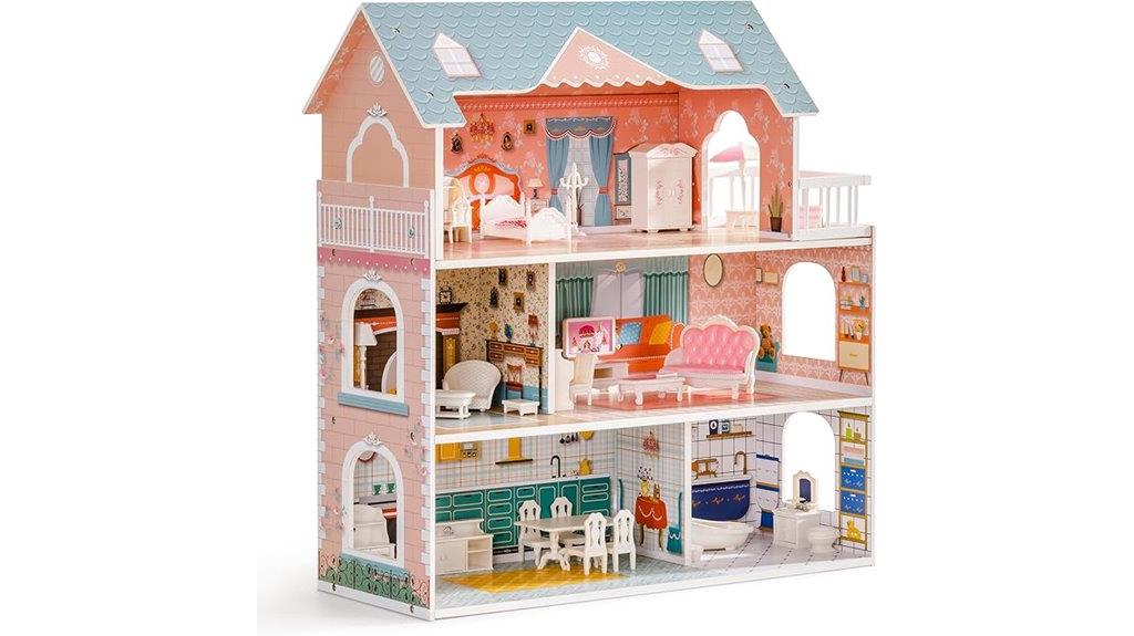kids wooden dollhouse toy