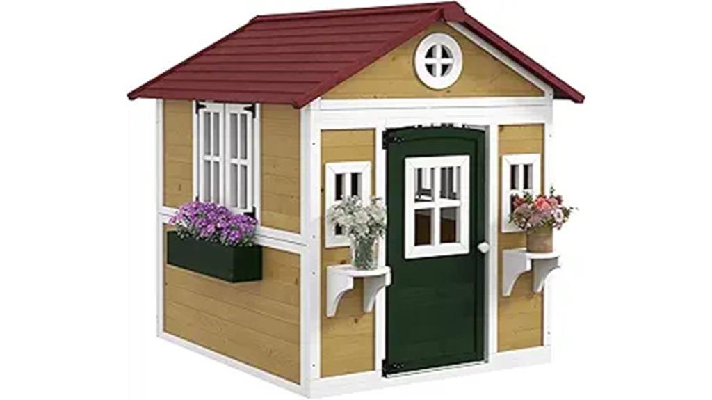 kids wooden playhouse outdoor