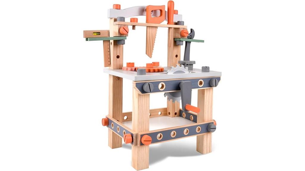 kids wooden tool bench