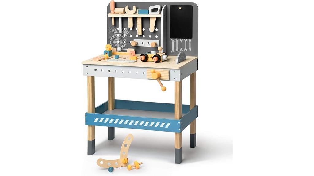 kids wooden tool workbench