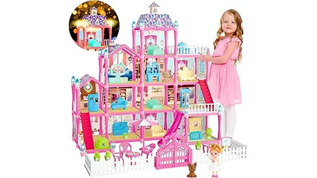 large dollhouse with accessories