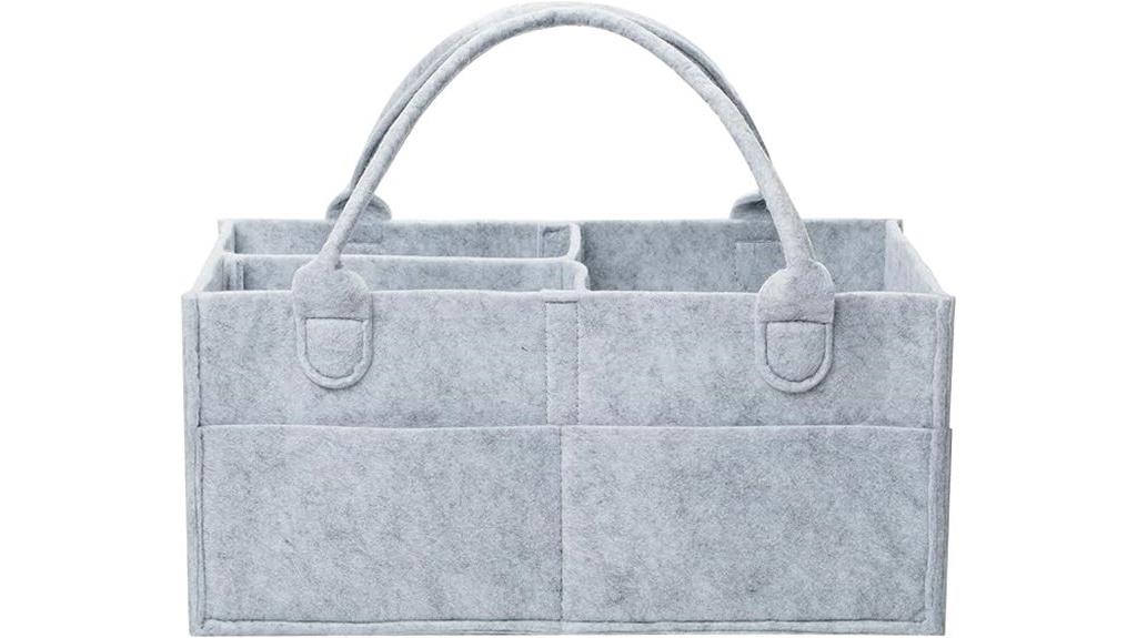 large grey diaper organizer