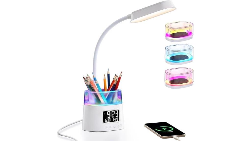 led lamp with clock