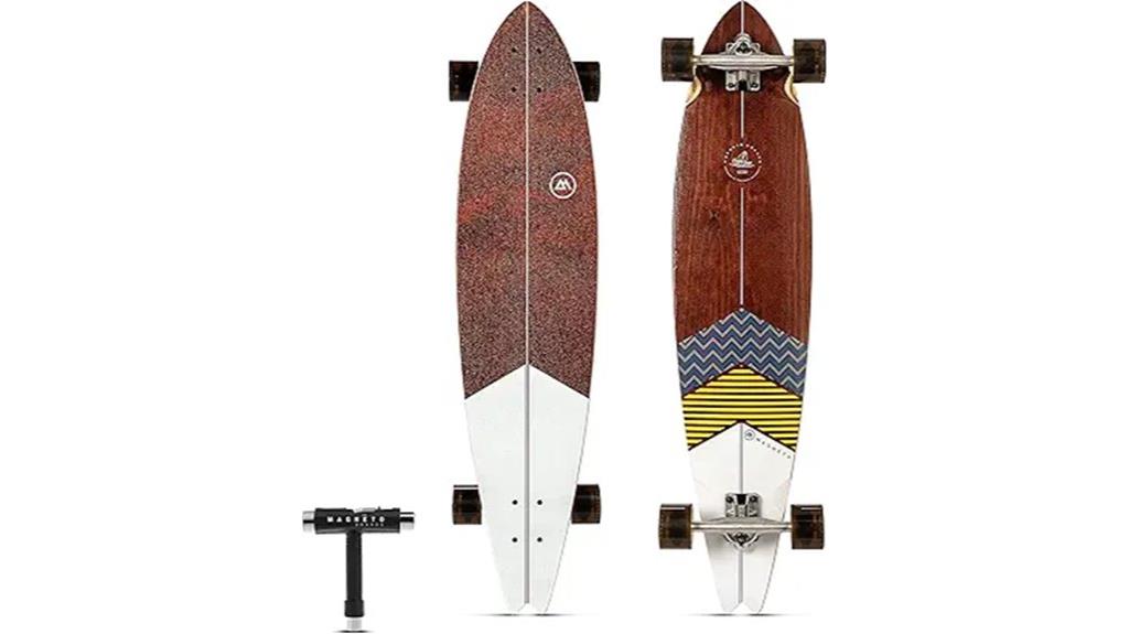 magneto pintail longboard skateboard
