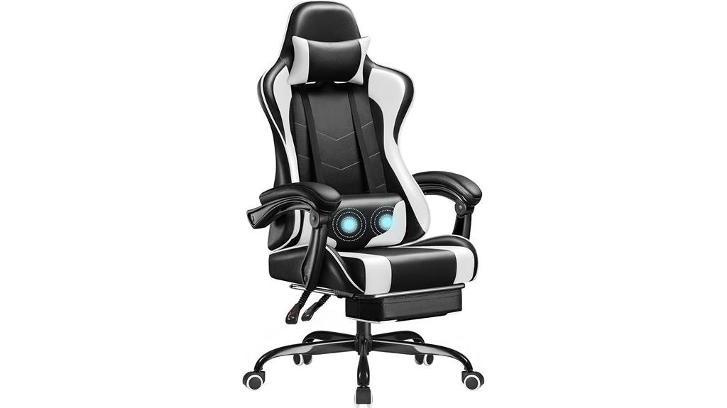 massage footrest gaming chair