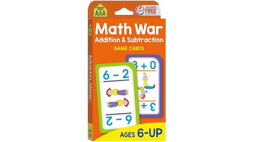 math game cards for kids
