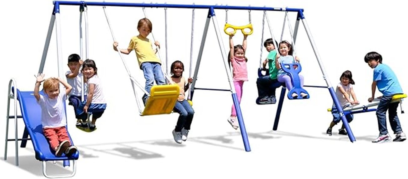 metal swing set equipment