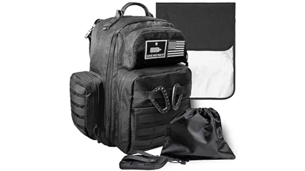 military style diaper backpack