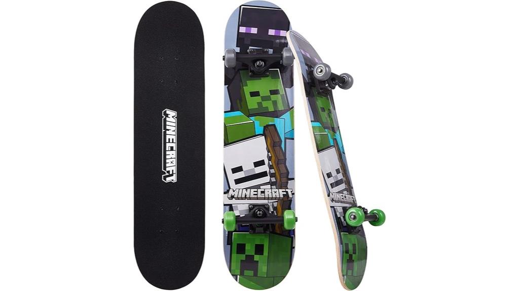 minecraft skateboard 9 ply deck