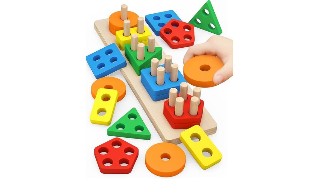 montessori sorting stacking toys