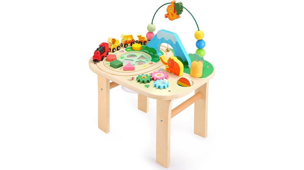 montessori wooden activity table