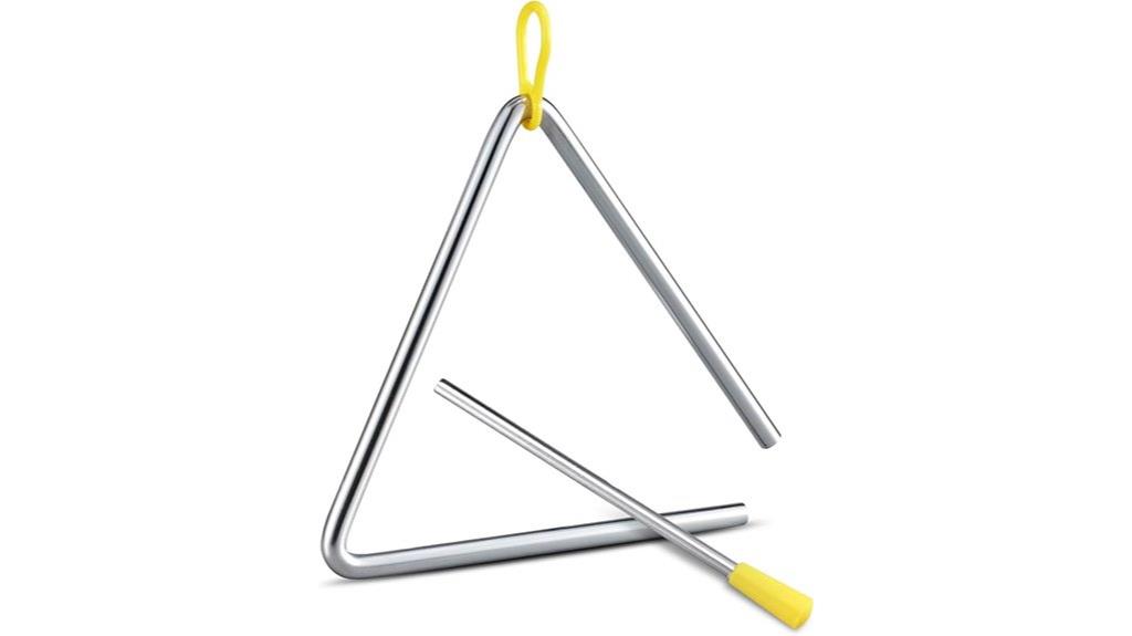 musical steel hand triangle