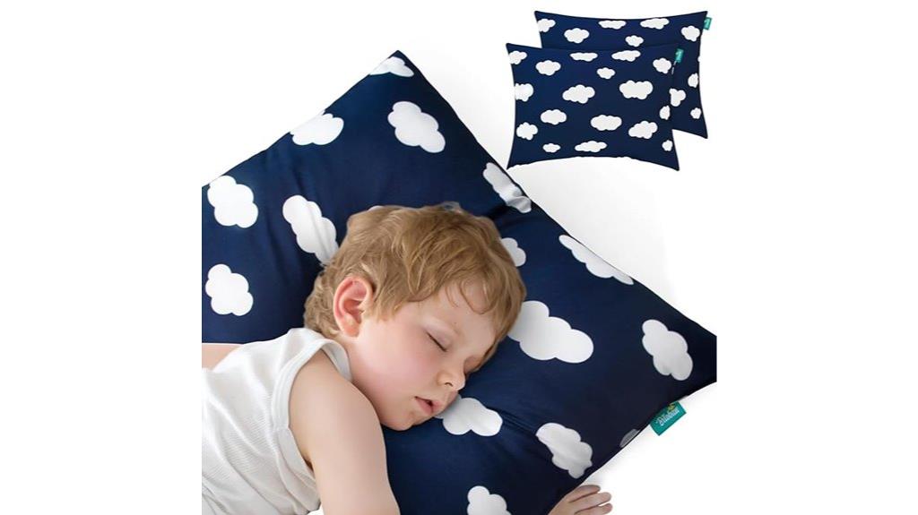 navy cloud toddler pillow