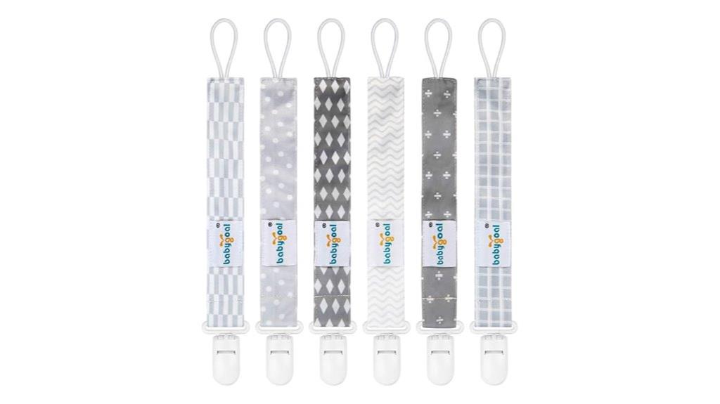 neutral pacifier clip set